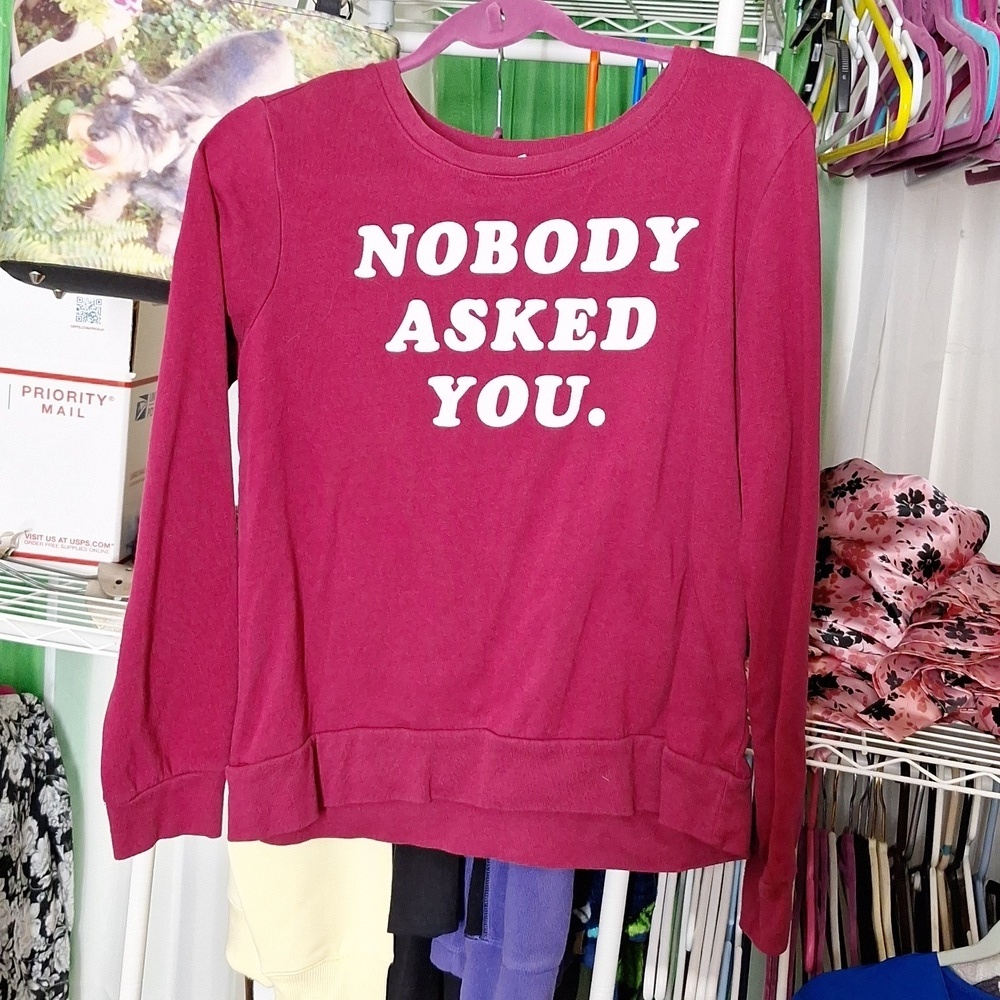 FREEZE SIZE LARGE RED SWEATSHIRT FUNNY